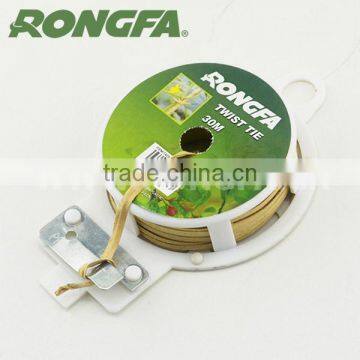 3mm x 25m environmentally kraft paper twist ties in dispenser