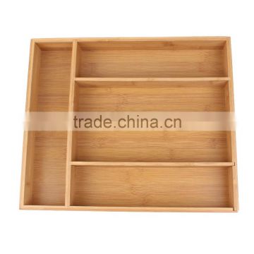 Different style bamboo tableware box, classify storage box