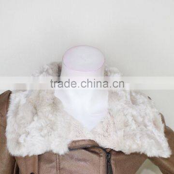 Latest Design Softshell Pu Leather Woman Winter Jacket photo-2