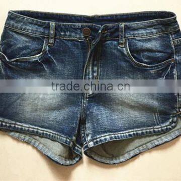 customer brand ladies denim blue jeans hot shorts color fade proof