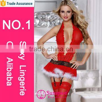 Stock dessous plus size sexy christmas costume