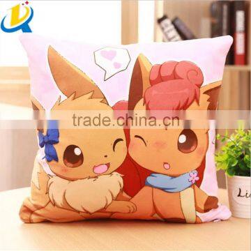 2016 new game popular plush pokemon character print pillow