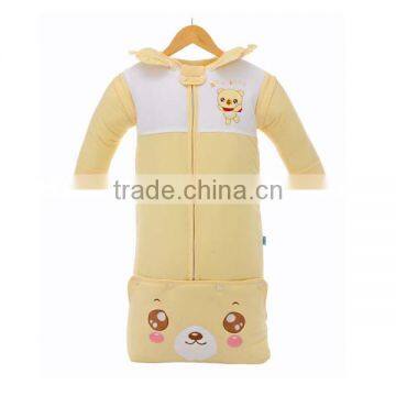 High Quality Pure Cotton Baby Sleeping Bag Lovely Bear Printing Baby Muslin Sleeping Wrap photo-2