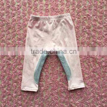Western Children Spring New Pants Design Light Pink and Grey Splicing Toddler Girls Leggings