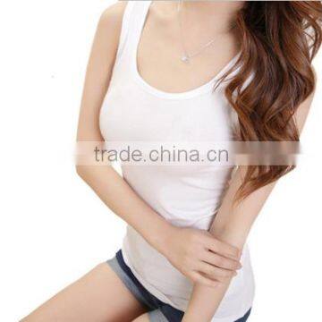 trade assurance promotional 100% cotton custom women blank tank top