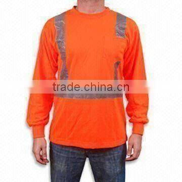 Reflective T-shirt with Long Sleeves, Safety, Suitable for High Visibility Work Wear