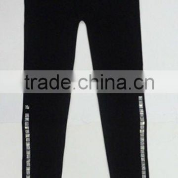 diamonds ironning black seamless women legging