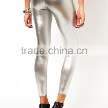 EY0605P High Waist Fashion Ladies Bright Color Leather Leggings