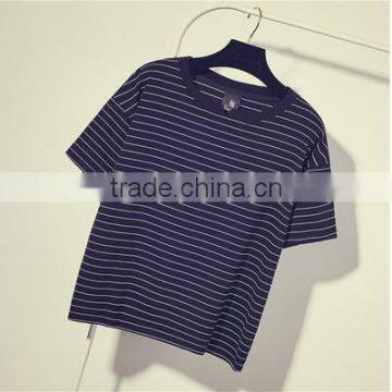 OEM Adult One Sample Made in China 100% Cotton Stripe T Shirts photo-6