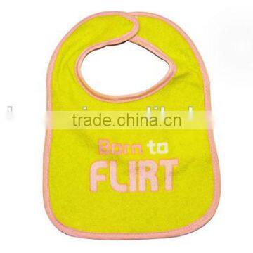 2016 China Supplier Embroidered Letter Baby Bibs 100% Cotton photo-3