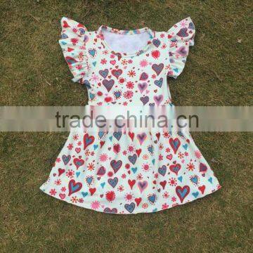 wholesale children clothing children's the valentine's day small fly sleeve dress