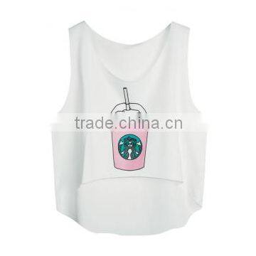 Customized Summer Fashion Girls Loose Crop Top 2016 photo-2