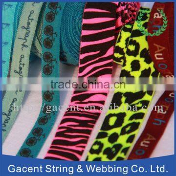 Polyester jacquard webbing with elastic in garment clothing