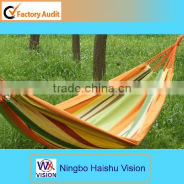 Outdoor Portable Fabric Hammock Stripe Hammock Canvas Hammock