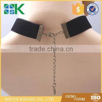 Female Star Style Black Velvet Belt Sun Pattern Simple Antique Lace Choker Necklace photo-3