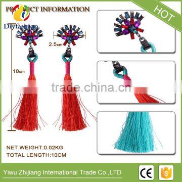 New Fashion Jewelry Tassel Long Earring 2 Colors Wedding Dangle Drop Earrings For Women photo-6