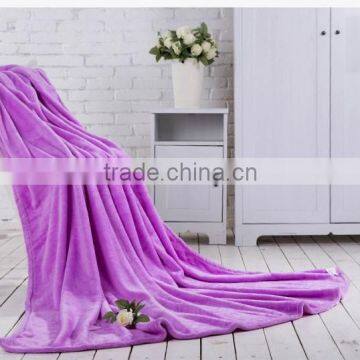 Hot Sale Warm Thick Cozy Soft Wholesale Made in China 100% Polyester Fleece Throw Bedding Set Solid Flannel Blanket photo-3