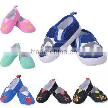 new design lovely cartoon animal prints baby boy and girl shoes