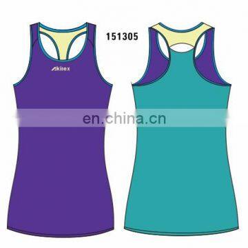 2016 Trendy and Cooldry Ladies Running Vest With Sublimation photo-5