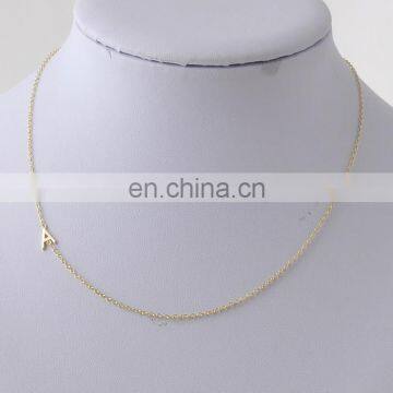 Personalized Sideways Cute With Baby's Initial Necklace - Silver