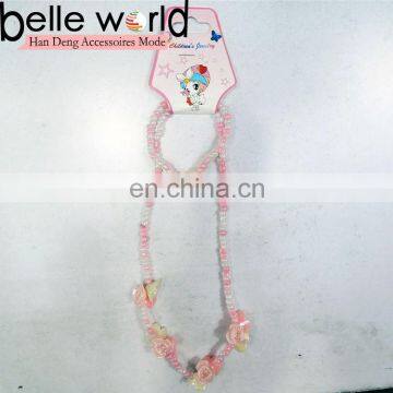 good sellingflower plastic bead necklace for kids