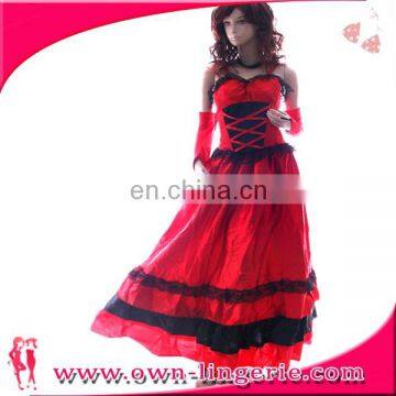 Top Quality Make Adult Performance Costume Red Wedding Costumes Party Adult Professional Costumes