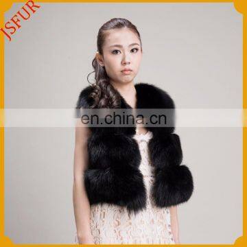 High Quality Womens Fashion Black Fur Gilets/waistcoat photo-3