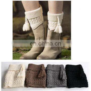 Boot Socks Leg Warmers Crochet Knit Toppers Girls Cuffs Knee Leggings Twill New