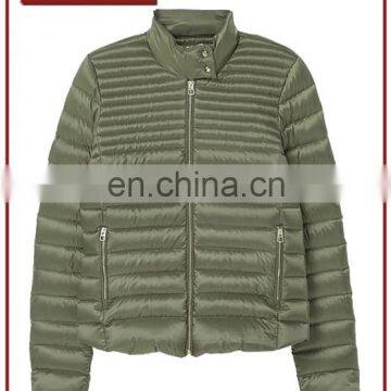 Factory OEM 100% Polyester Lightweight Quilted Women Down Jacket