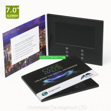 Factory Manufacture Customized Shape 7 inch high quality LCD video greeting card,audio greeting card