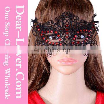 Halloween Fashion Gothic Cosplay Party Lace Masquerade Masks with Rhinestone