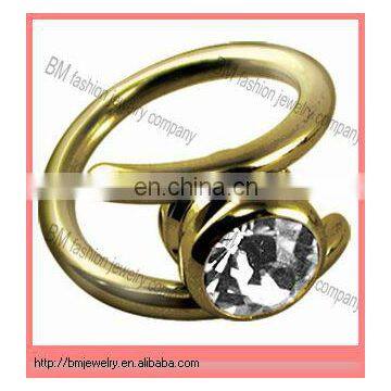 Fashion Gold plated titanium BCR body piercing jewelry