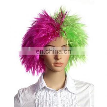 MCW-0402 Party Masquerade synthetic short women purple and green Punk wig