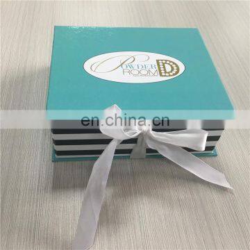 Glossy lamination 4C Printing box with gold stamping logo for hair extension packed