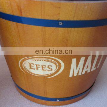 Hot Selling Personalized Plastic Custom Ice Bucket With Wood Top photo-4