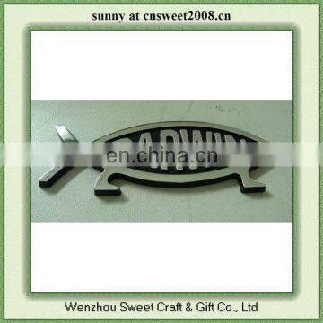 DARWIN Fish Adhesive Plastic Car Emblem