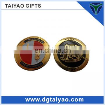 Customized die-casting soft enamel 2D logo challenge coin