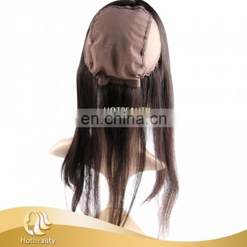 New arrival hot selling 360 lace frontal with cap elastic band inside Brazilian virgin hair