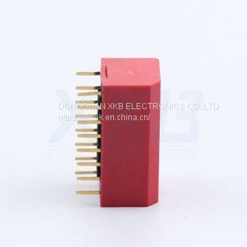 Shenzhen XKB Custom Short Handle DIP Switch Replace ECE Lateral Gold Plated Decoder 8P photo-2