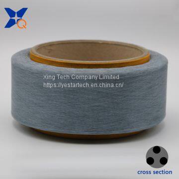 Conductive Carbon Light Grey Polyester Fiber Filaments Yarn for ESD Gloves Dyeable Anti Static Gloves-XTAA191 photo-2