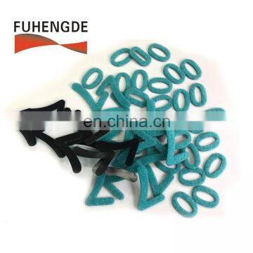 Green Iron on Towelling and Fabric Embroidery Patch Letters With Hook Loop Backing Fastening photo-2