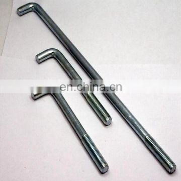 3/4" x 14" Plain Finish L shaped anchor bolt.Bent Anchor Bolt w/ Nut & Washer