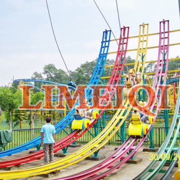 Thrilling Amusement Track Rides Outdoor Meniscus Drift Flying Car photo-2