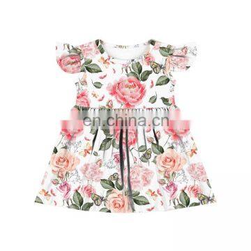 Floral Dresses Baby Girls Newest  Fancy Dress Designs Kids Printed Girls Dresses