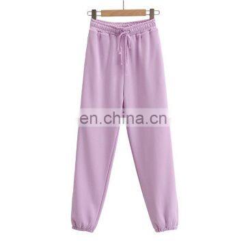 Women Cotton Streetwear High Waist Loose Baggy Cargo Pants Autumn Winter Fitness Trousers photo-2