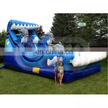 Dolphin Jumping Cartoon Inflatable Water Above Ground Bouncer Crazy Slide for Kids on Sale