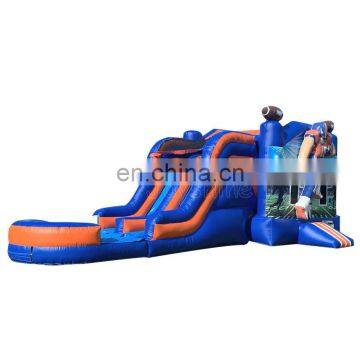 American Football Rugby Player Bounce House Water Slide Inflatable Sport Soccer Castle Bouncer For Sale