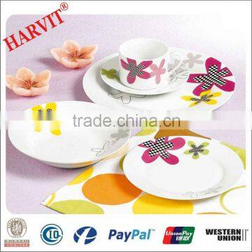 Pink Porcelain Round 30pcs Dinner Set