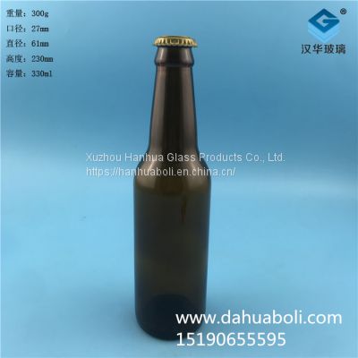 330ml  Brown beer glass bottle directly sold by manufacturer Beverage glass bottle manufacturer