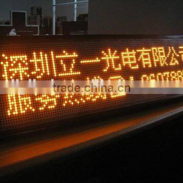 liyi amber color running led window display for bus/taxi